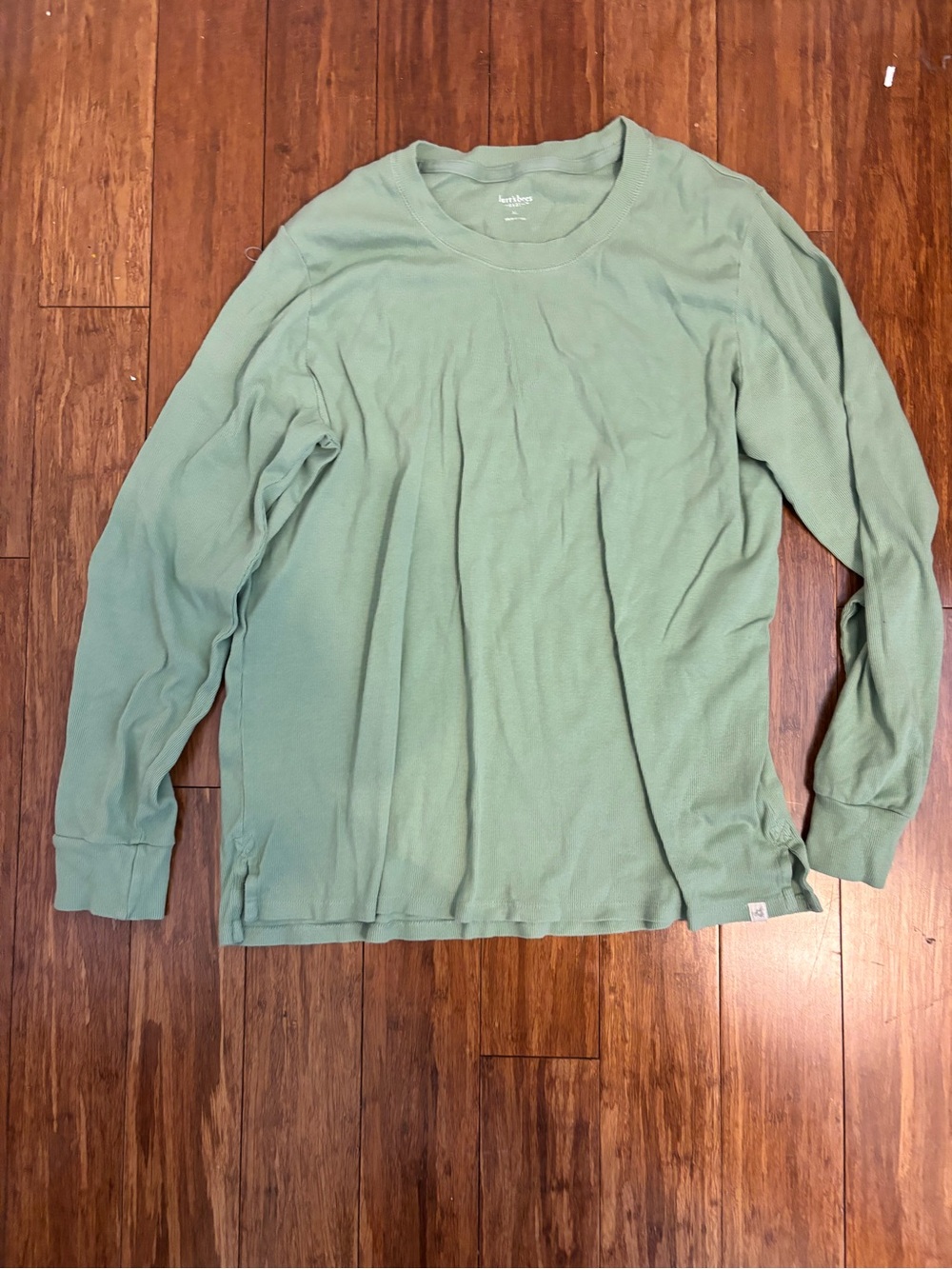Burt's Bees Baby Men's Long-Sleeve Crewneck in Light Sage